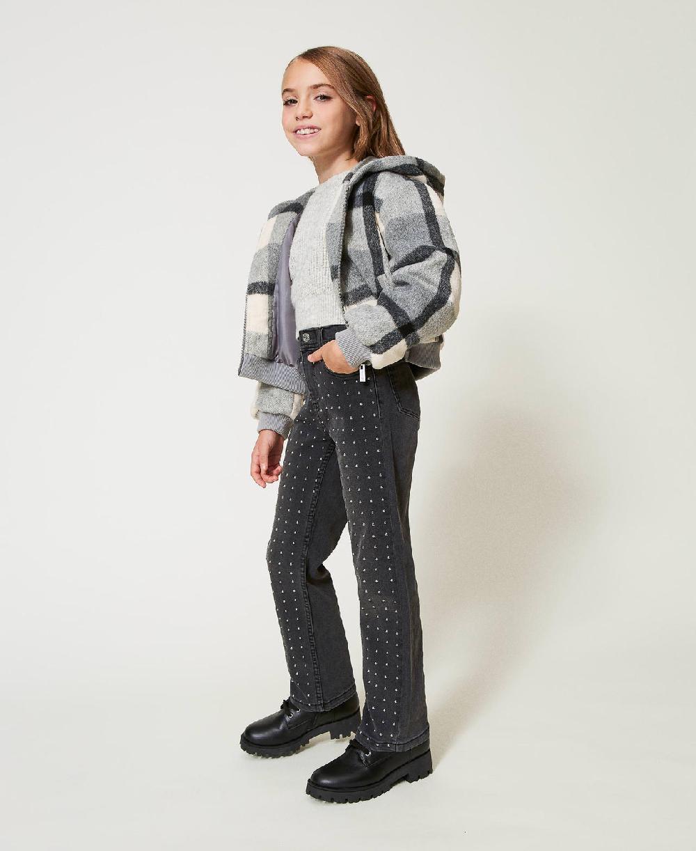 Scee by twin set Jeans cinque tasche con borchie Nuova