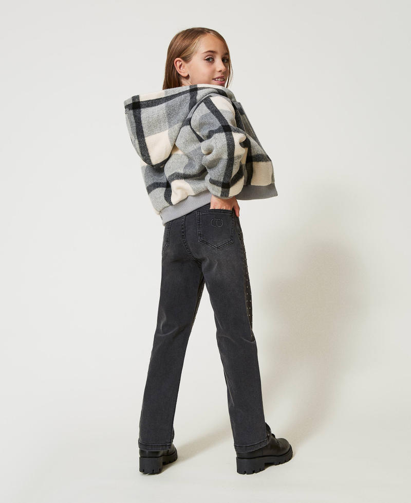 Scee by twin set Jeans cinque tasche con borchie Nuova