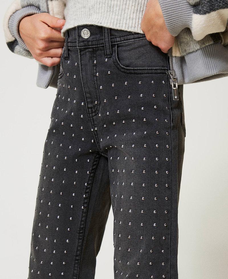Scee by twin set Jeans cinque tasche con borchie Nuova