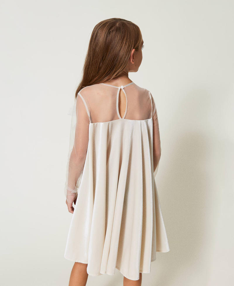 Scee by twin set Abito corto in ciniglia e tulle Moda