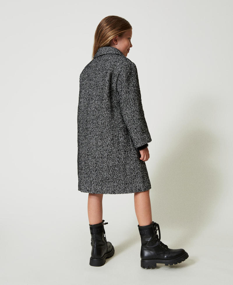 Scee by twin set Cappotto in panno chevron Spedizione gratuita