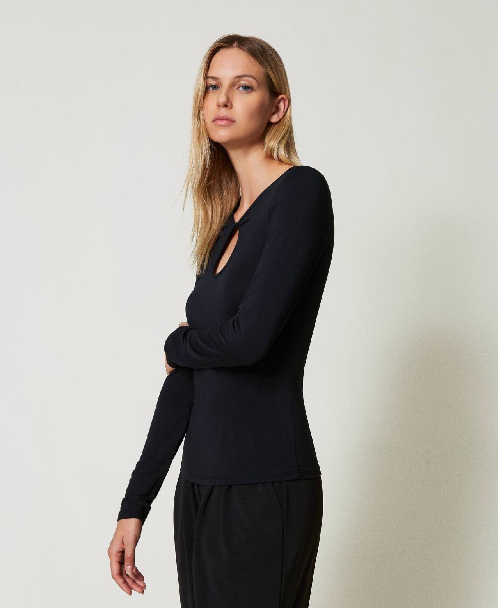 Scee by twin set T-shirt con cut-out Prezzo di fabbrica
