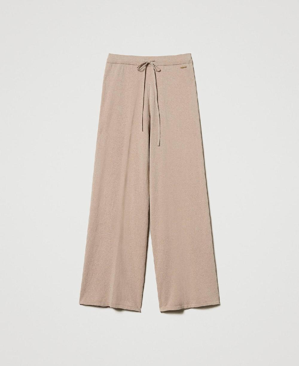 Scee by twin set Pantaloni a palazzo in maglia Offerta speciale