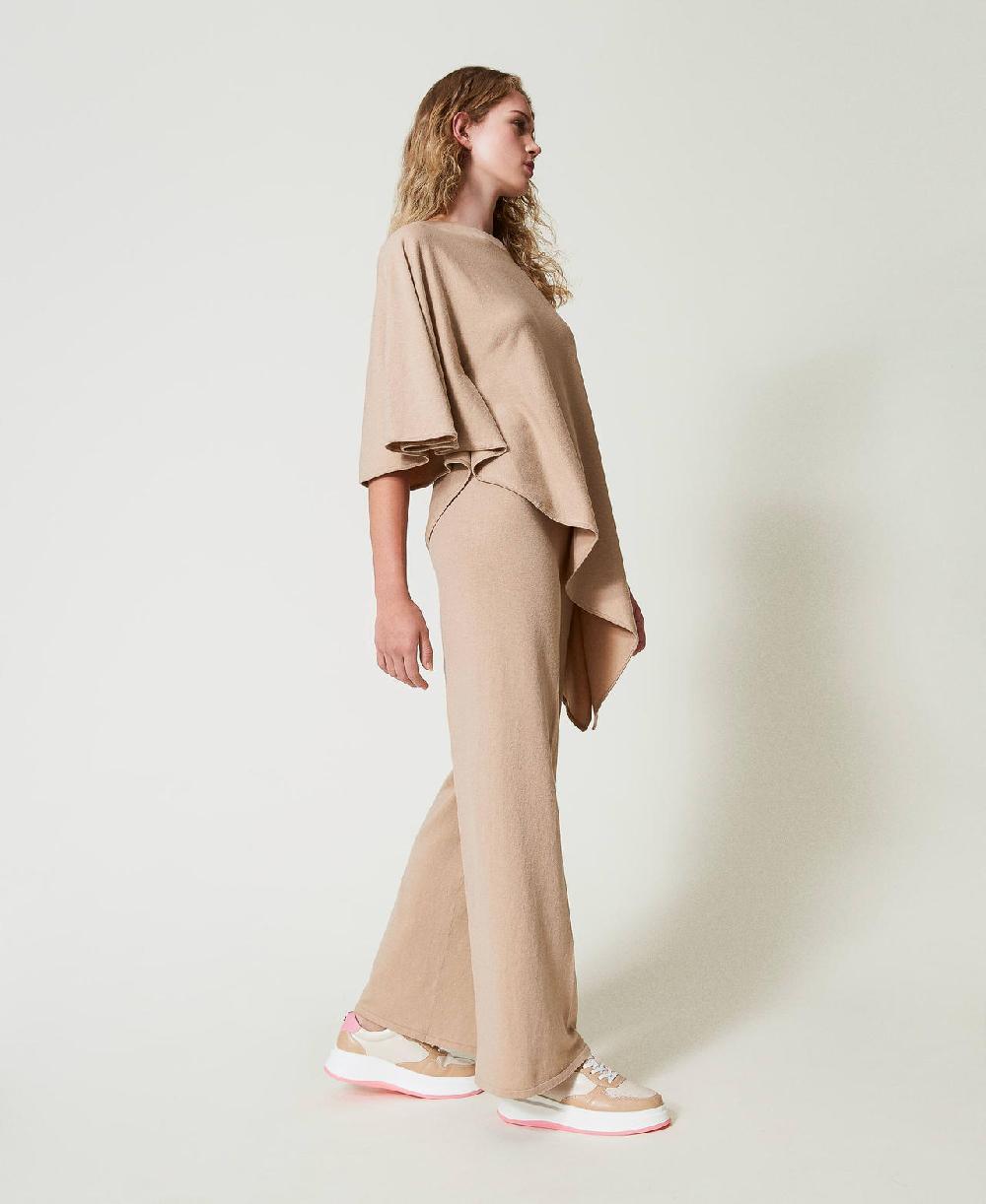 Scee by twin set Pantaloni a palazzo in maglia Offerta speciale
