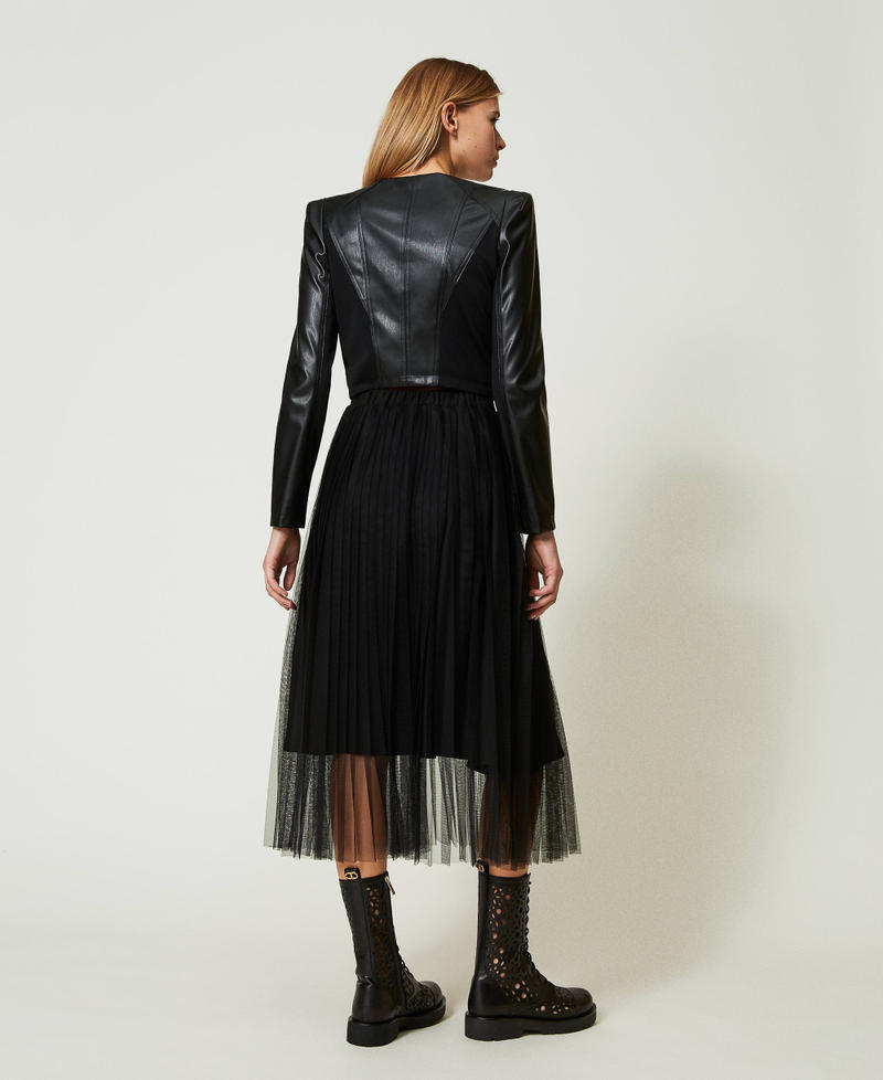 Scee by twin set Gonna longuette in tulle plissé Comprare a buon mercato