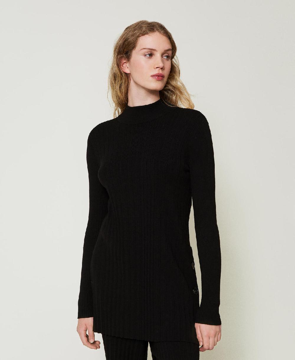 Scee by twin set Maxi maglia plissé con bottoni Grande vendita