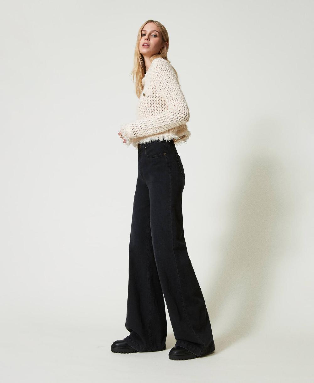 Scee by twin set Jeans flare a vita alta Offerta per la Festa della Mamma