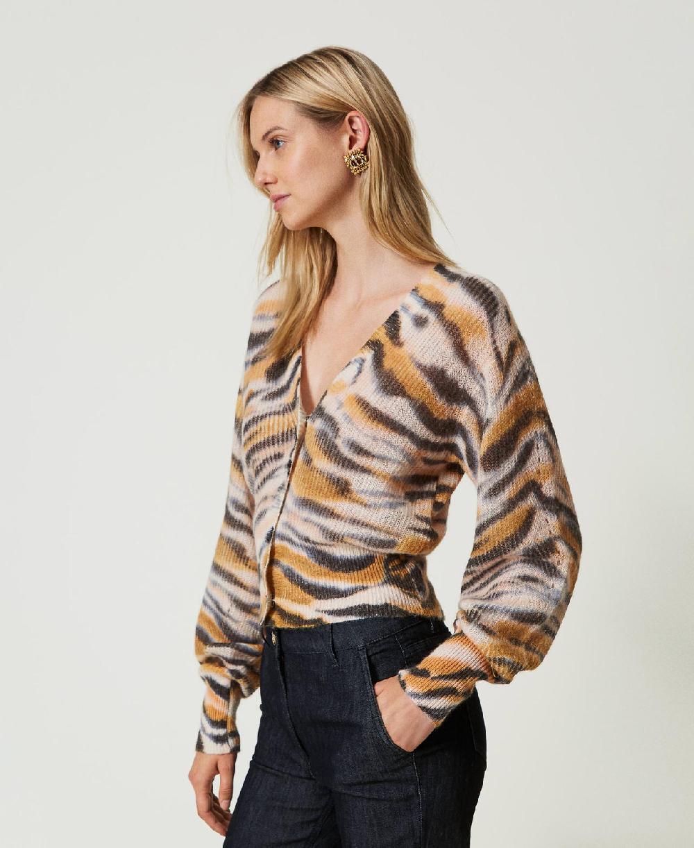Scee by twin set Cardigan doppio uso in lana e alpaca Online Outlet