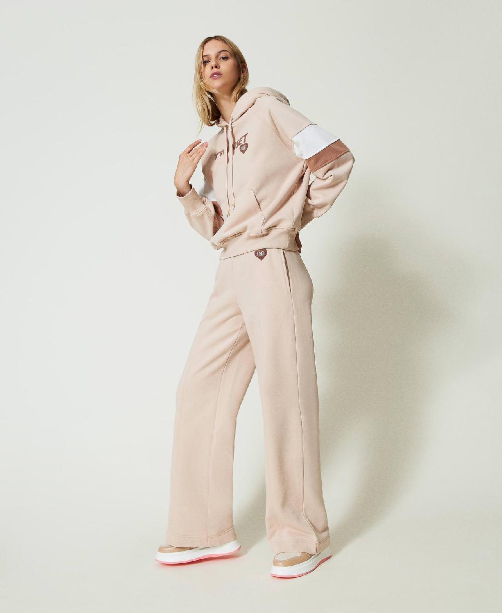 Scee by twin set Felpa con cappuccio e pantaloni a palazzo Lightning offer