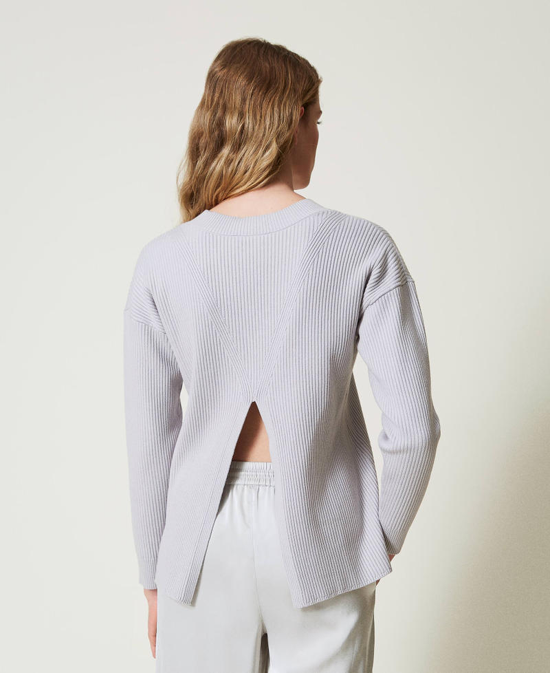 Scee by twin set Maglia a costine con spacco Bestseller