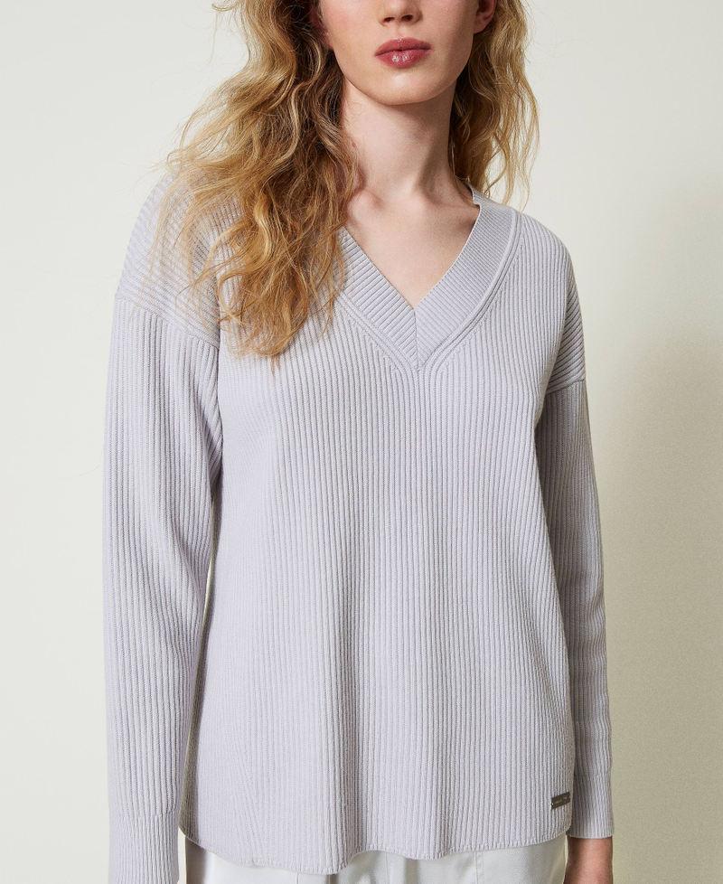 Scee by twin set Maglia a costine con spacco Bestseller