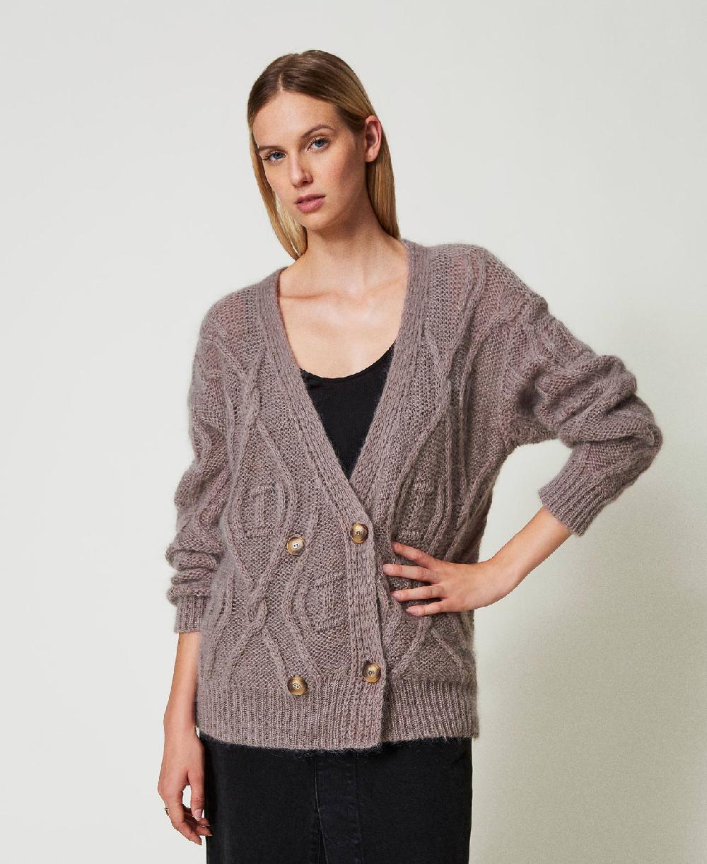 Scee by twin set Cardigan doppiopetto in misto mohair Comprane uno, ottenene uno gratis