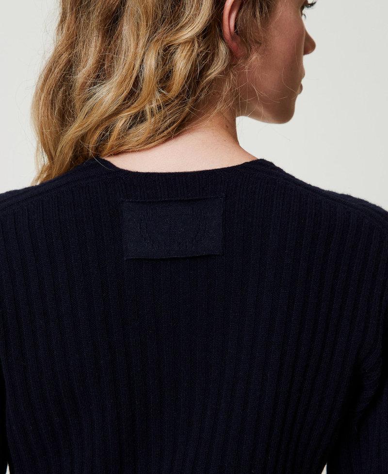 Scee by twin set Maglia in lana e cashmere a costine Latest stili