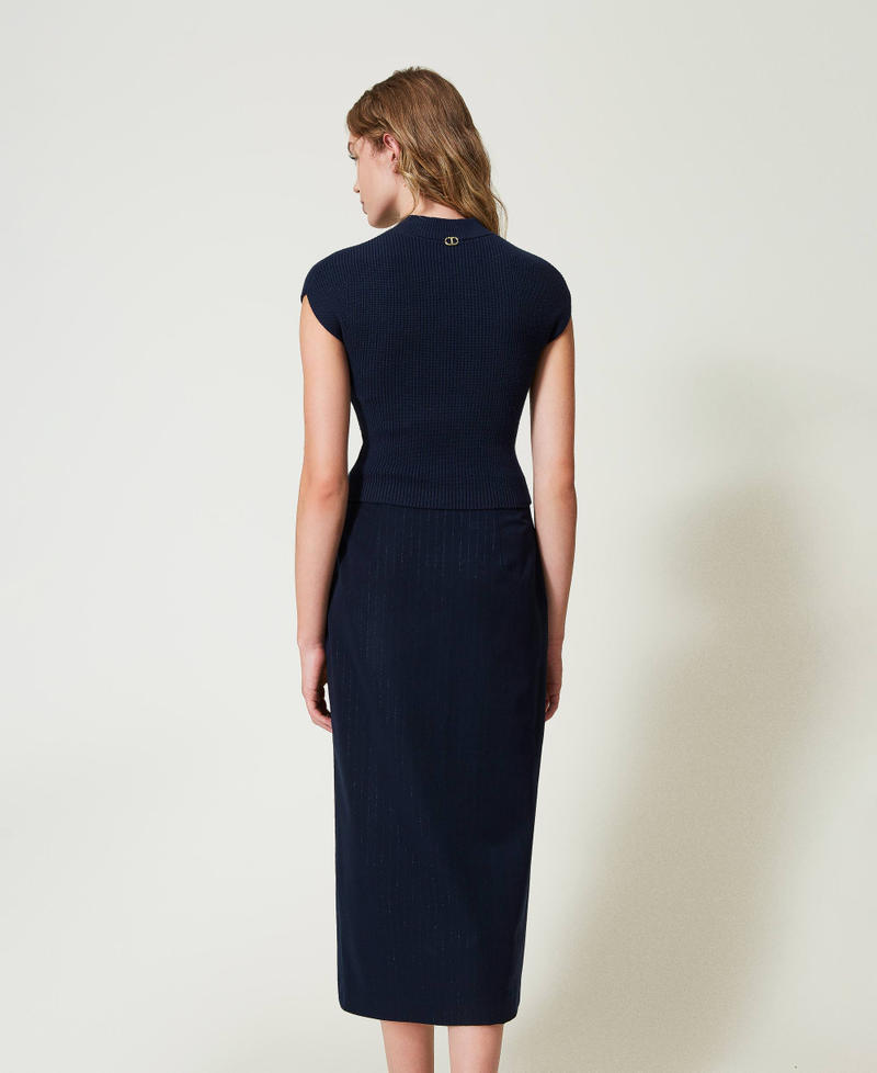 Scee by twin set Gonna longuette gessata lurex Fino al 60% di sconto