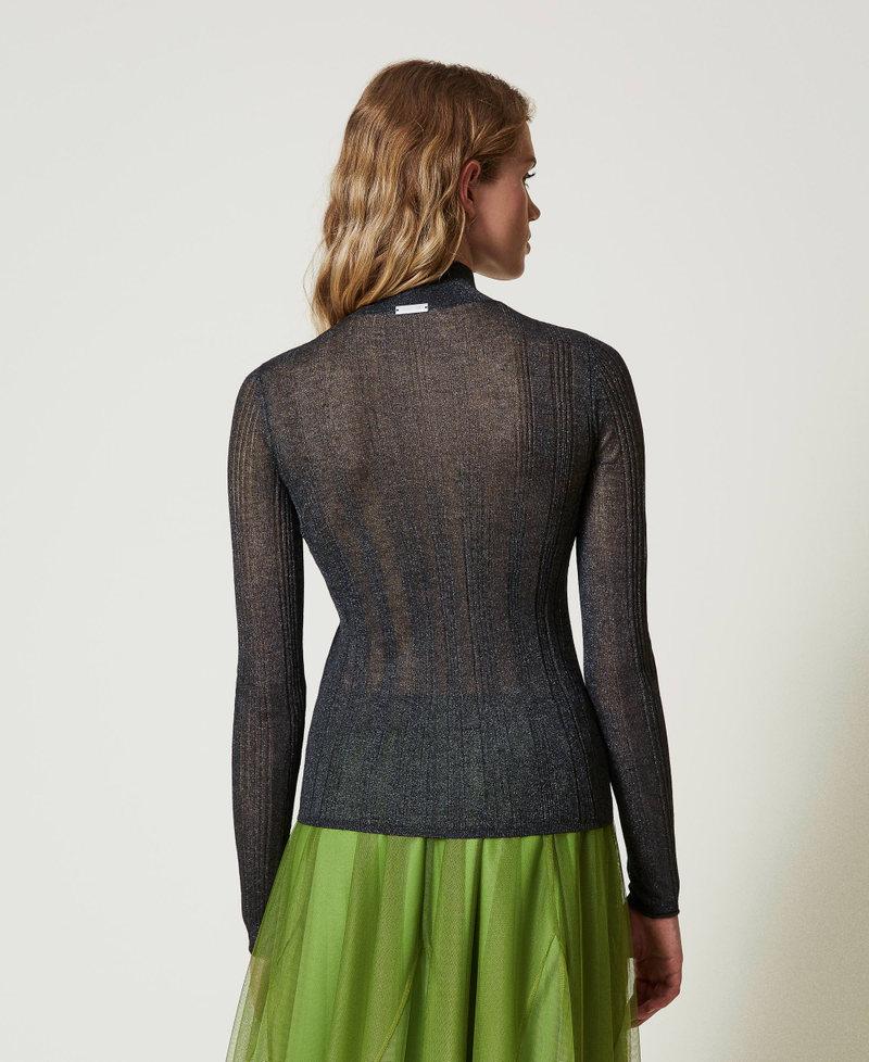 Scee by twin set Maglia fitted a costine con lurex Fino al 65% di sconto