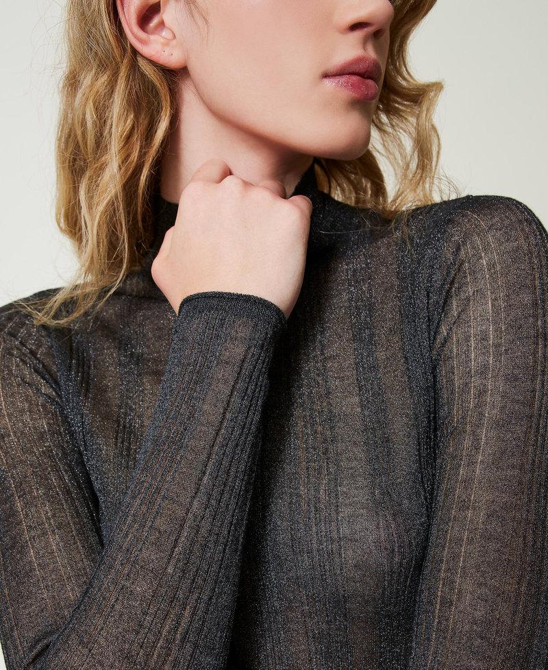 Scee by twin set Maglia fitted a costine con lurex Fino al 65% di sconto
