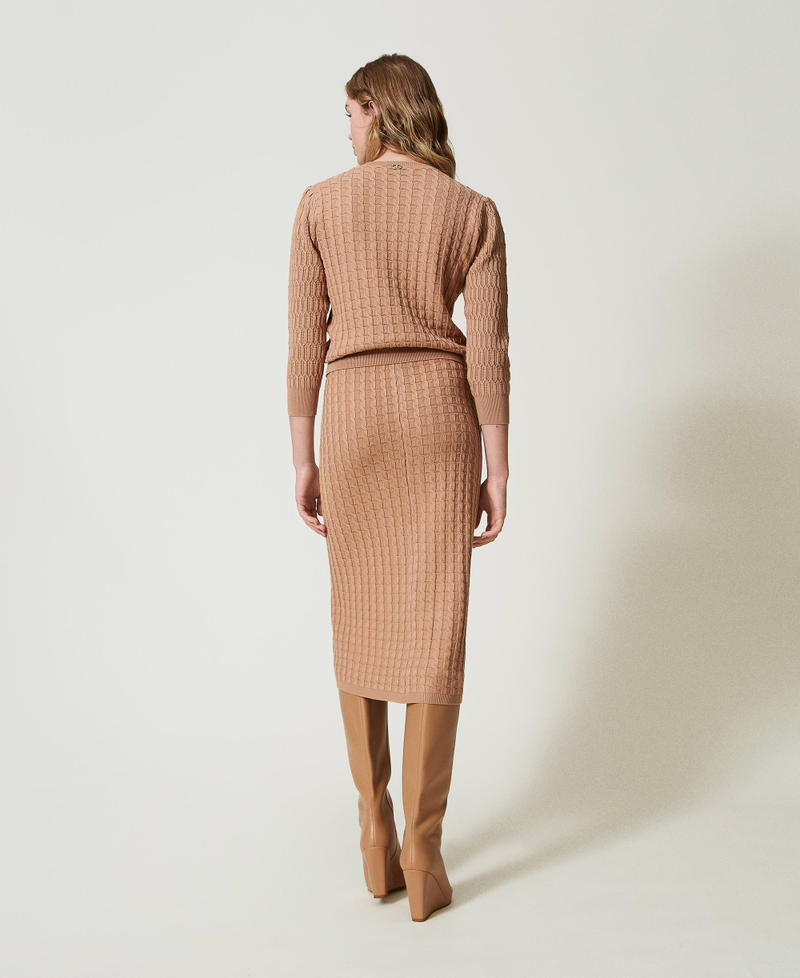 Scee by twin set Gonna longuette fitted in maglia con bottoni Sostegno trimestrale