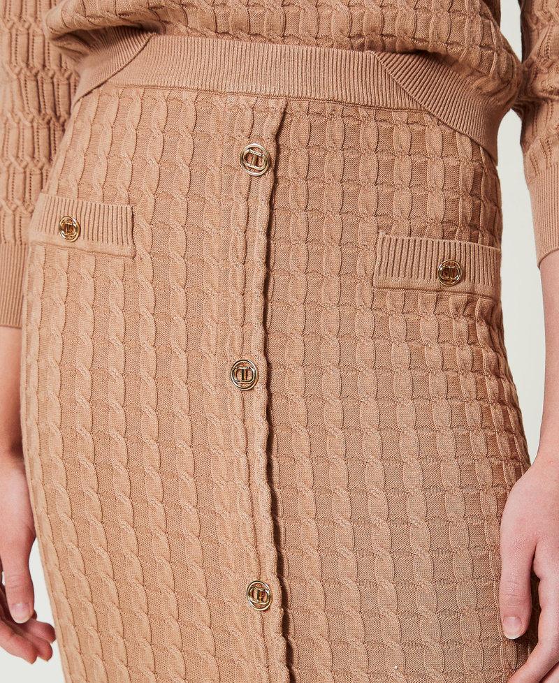 Scee by twin set Gonna longuette fitted in maglia con bottoni Sostegno trimestrale