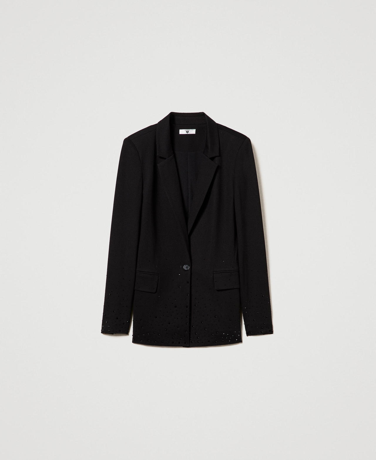 Scee by twin set Giacca blazer con strass dégradé Fino al 55% di sconto