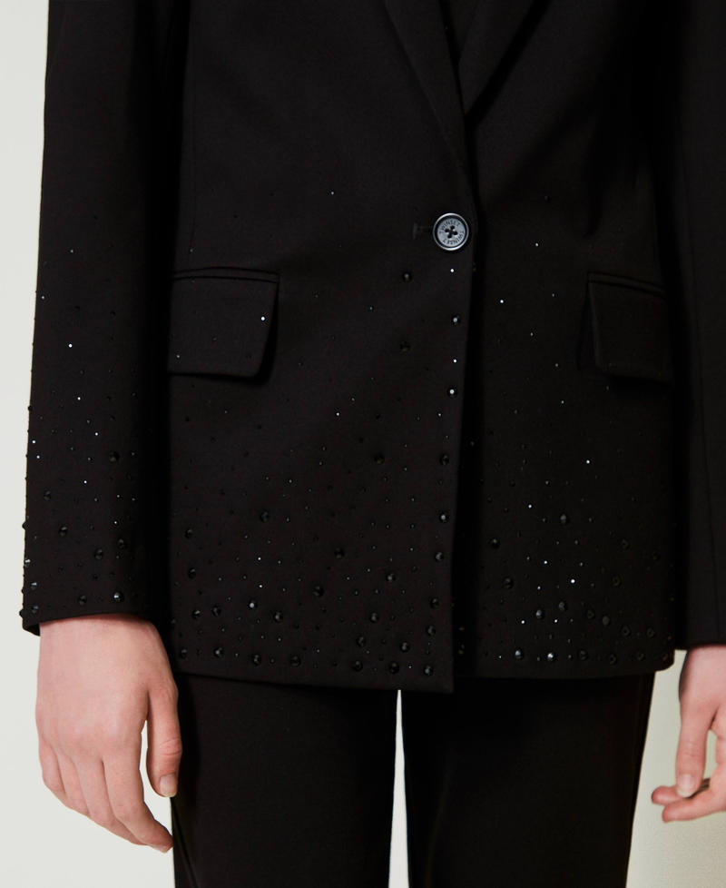 Scee by twin set Giacca blazer con strass dégradé Fino al 55% di sconto