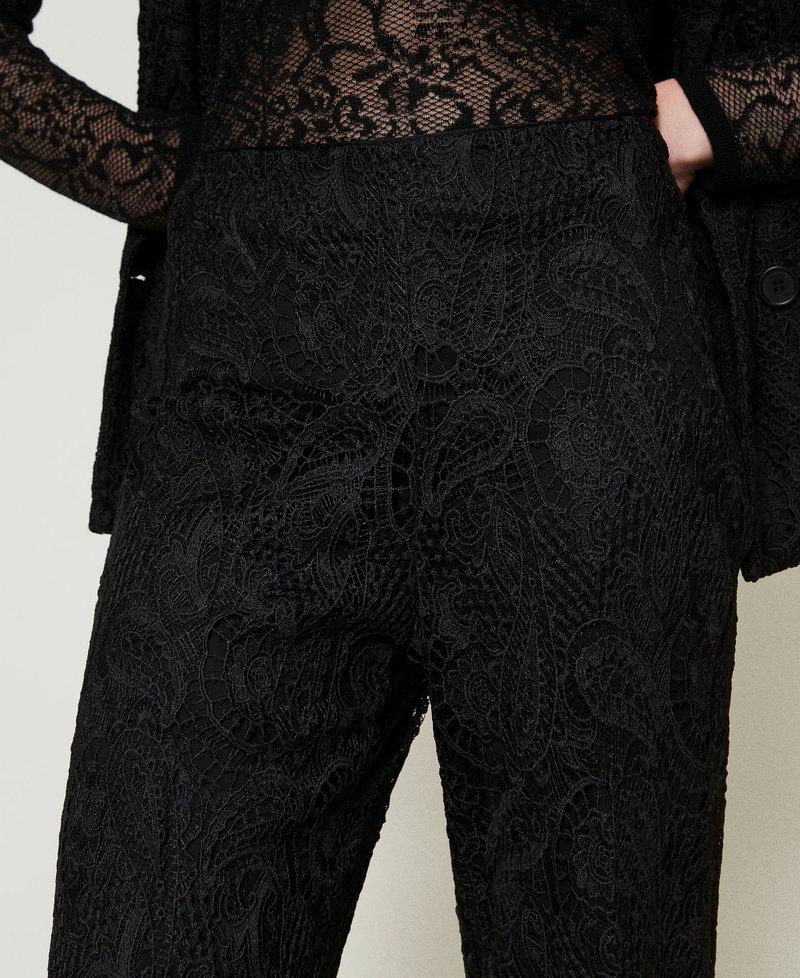 Scee by twin set Pantaloni wide leg in pizzo macramè Discount Store per i nuovi prodotti
