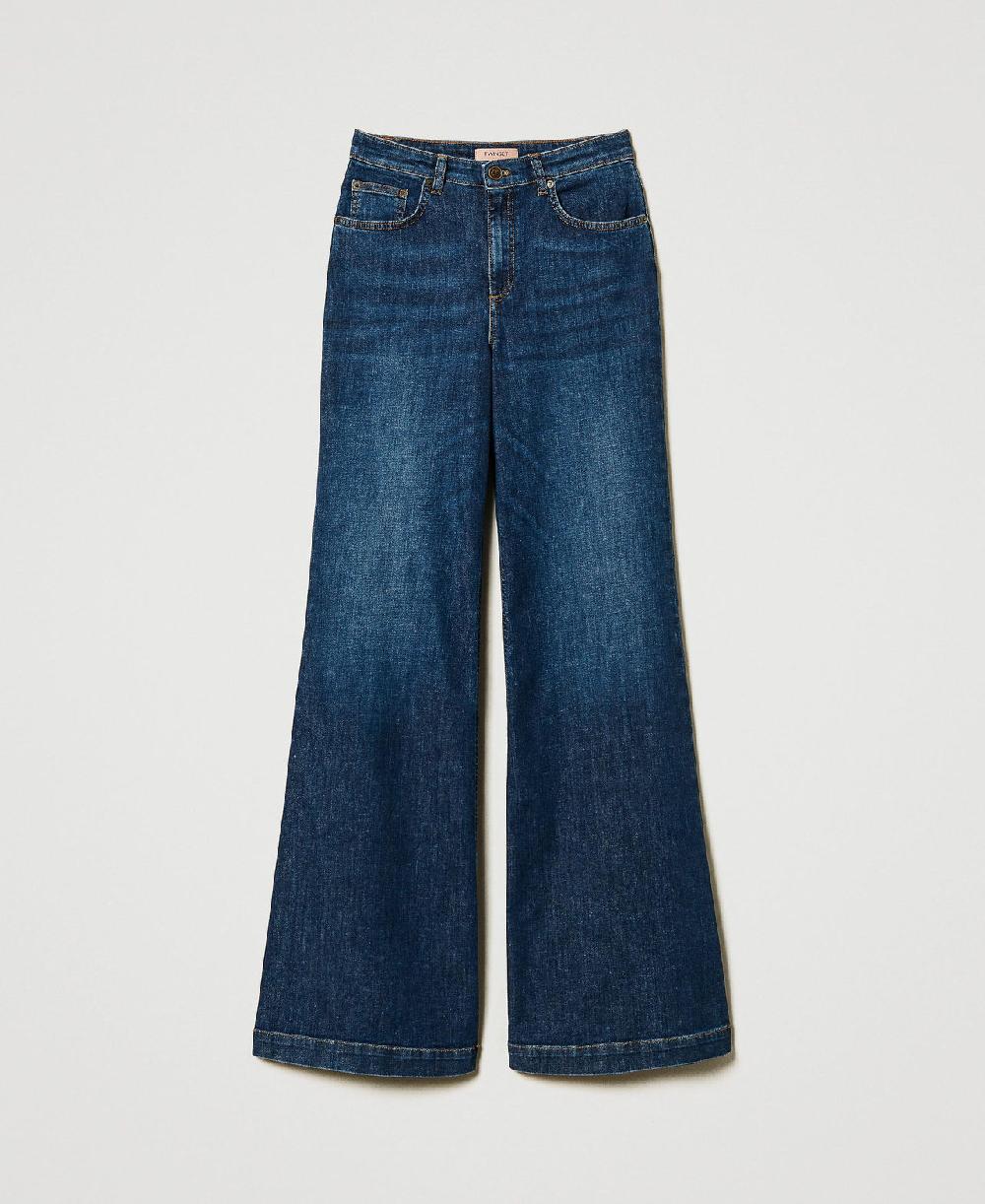 Scee by twin set Jeans wide leg cinque tasche Trasporto libero internazionale