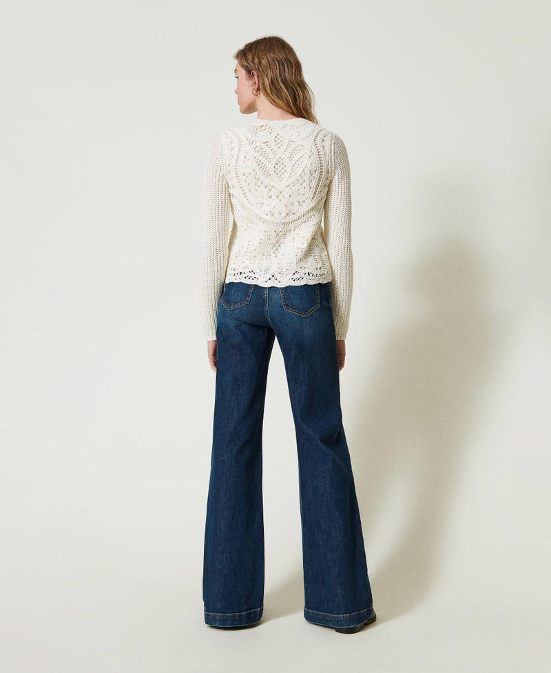 Scee by twin set Jeans wide leg cinque tasche Trasporto libero internazionale