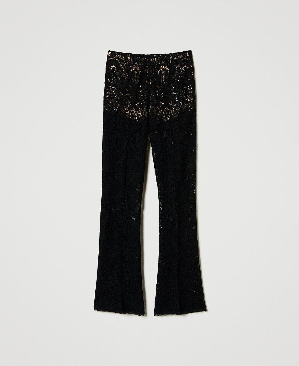 Scee by twin set Pantaloni in maglia crochet a fiori Duty-free