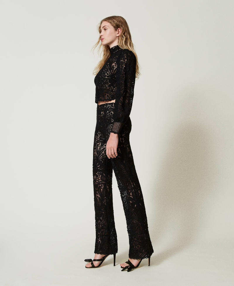 Scee by twin set Pantaloni in maglia crochet a fiori Duty-free
