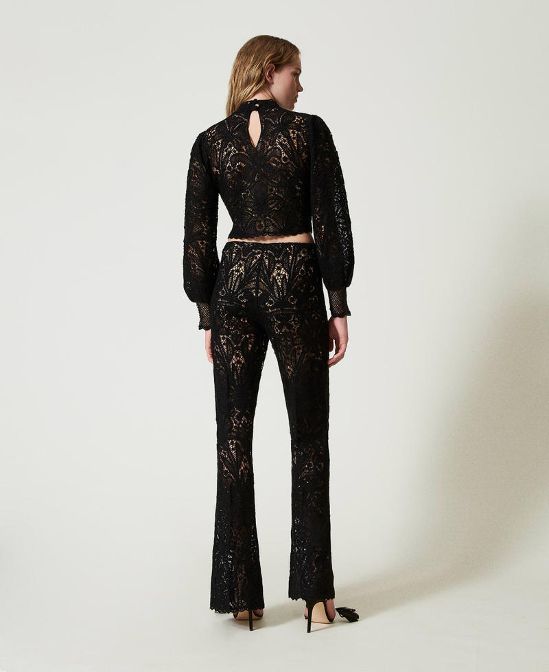 Scee by twin set Pantaloni in maglia crochet a fiori Duty-free