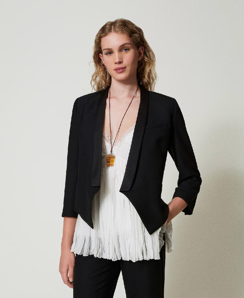 Scee by twin set Giacca blazer in serge misto lana Italy