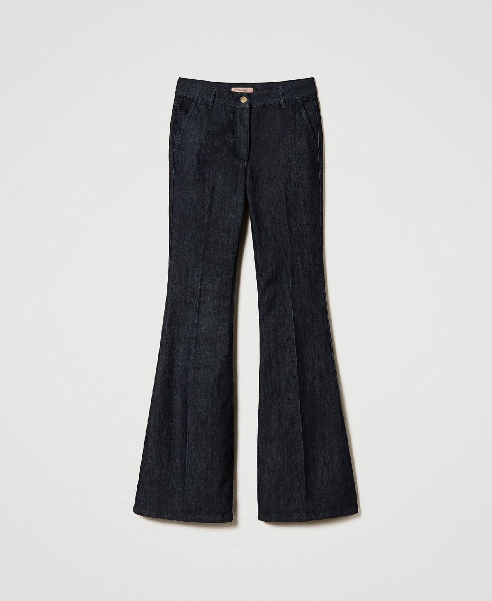 Scee by twin set Jeans flare con piega stirata