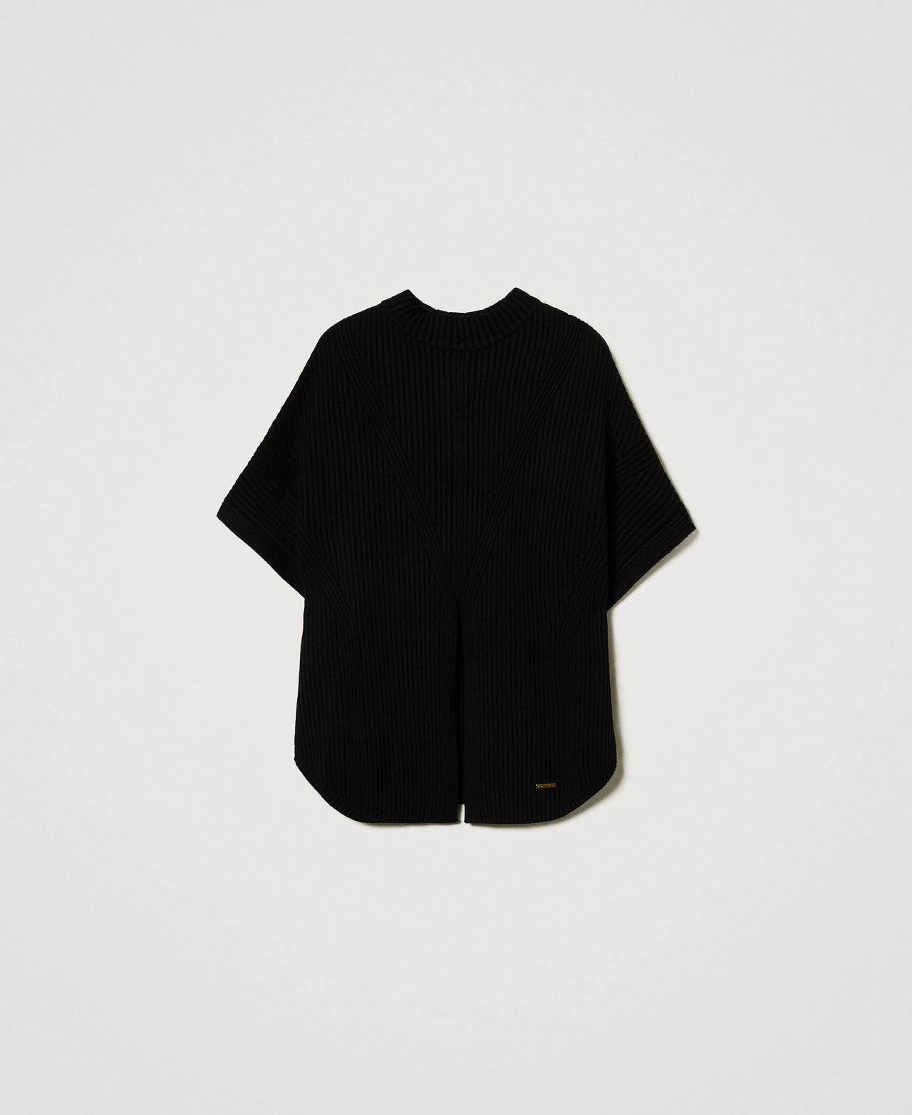 Scee by twin set Maglia a poncho a costine Prezzo Ridotto