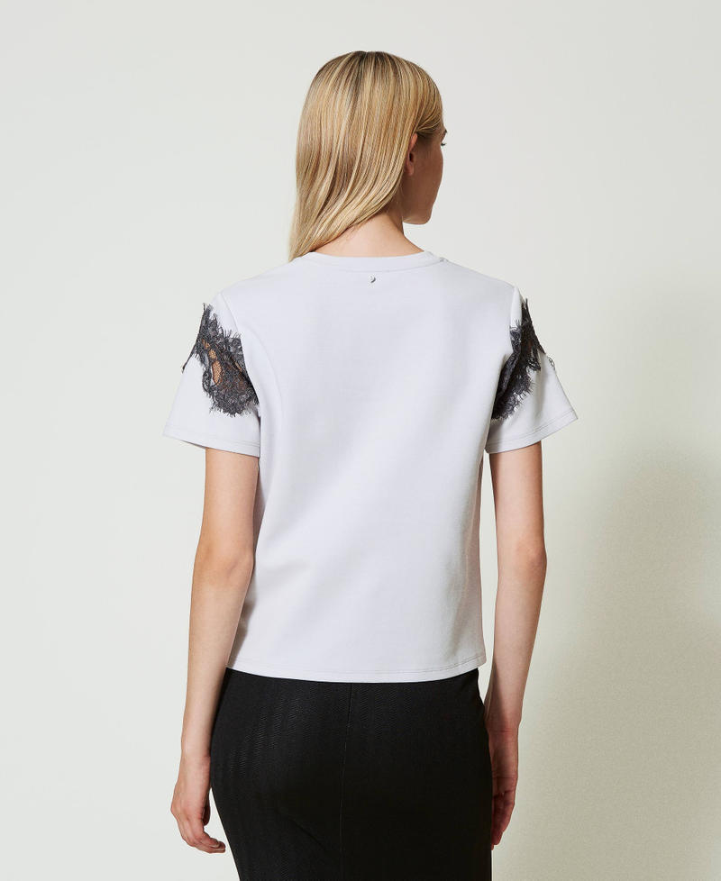 Scee by twin set T-shirt regular con pizzo intarsiato Convenienza