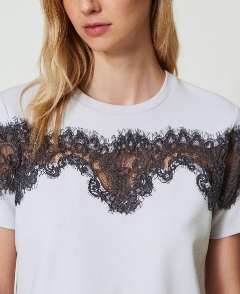 Scee by twin set T-shirt regular con pizzo intarsiato Convenienza