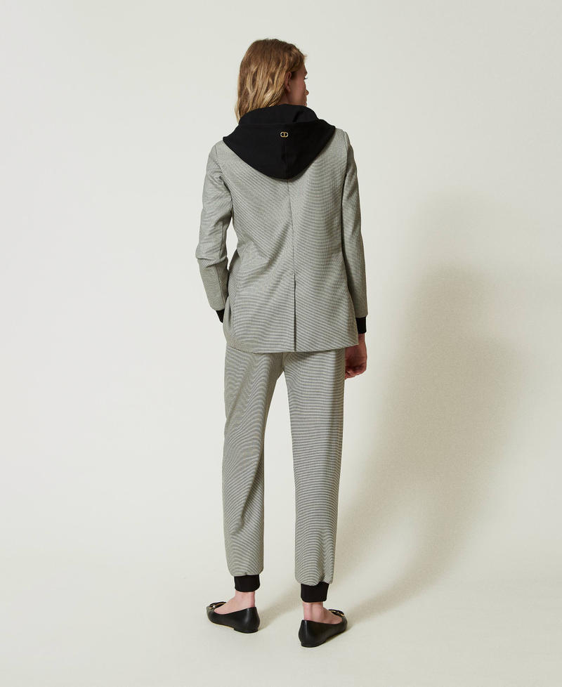 Scee by twin set Pantaloni joggers in pied de poule Novità