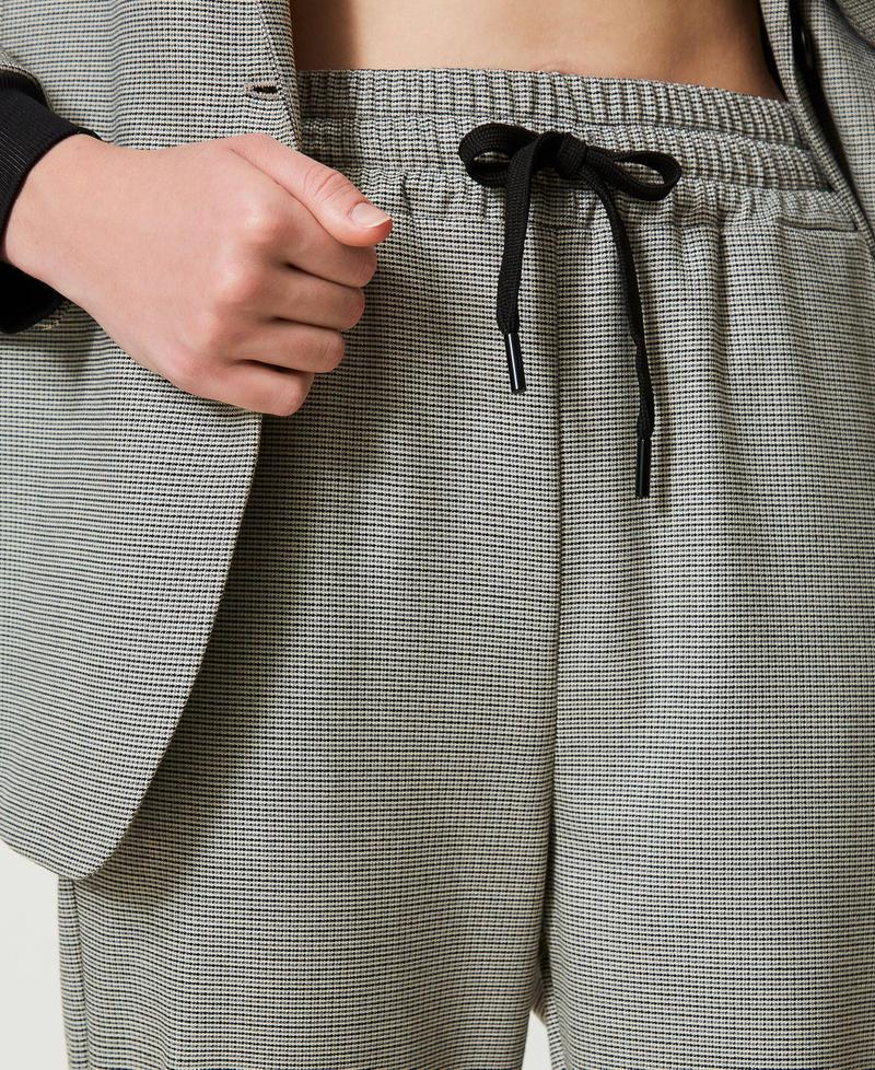 Scee by twin set Pantaloni joggers in pied de poule Novità