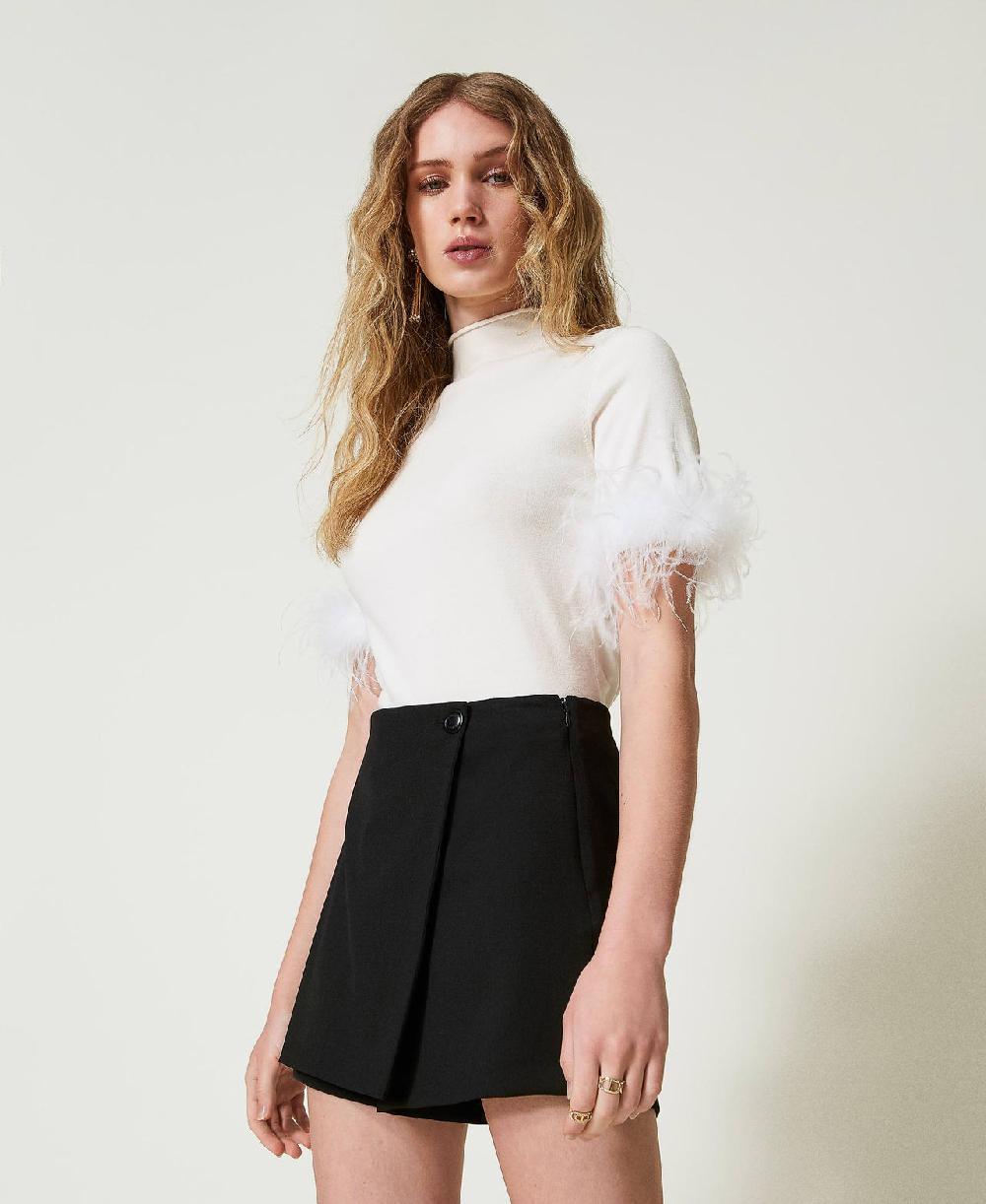 Scee by twin set Shorts a portafoglio in misto lana Hotsell