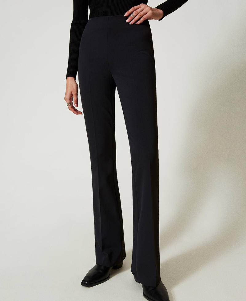 Scee by twin set Pantaloni flare a vita alta Vendita Calda