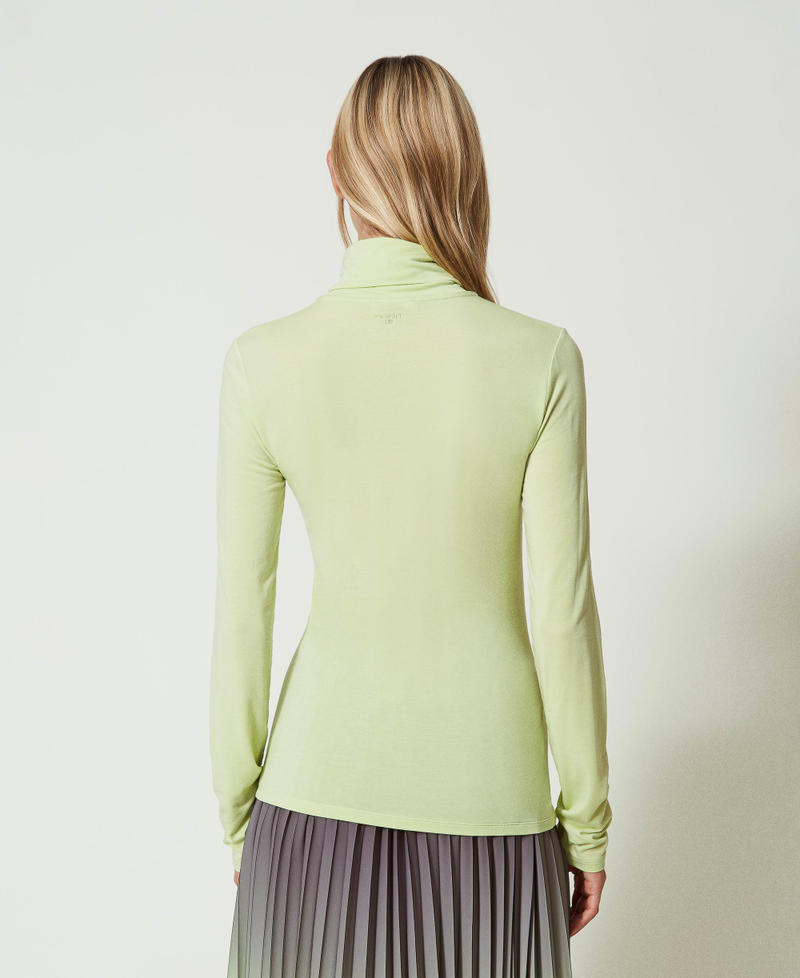 Scee by twin set T-shirt dolcevita con ricamo logo In Saldo