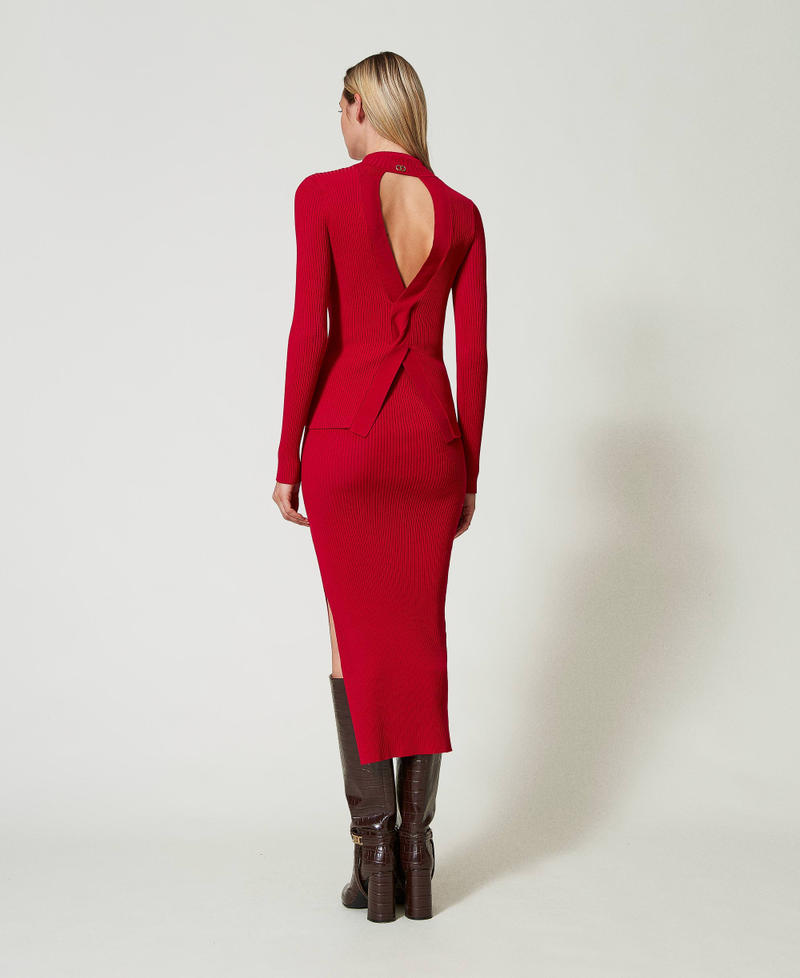 Scee by twin set Gonna longuette in maglia a costine Spedizione gratuita