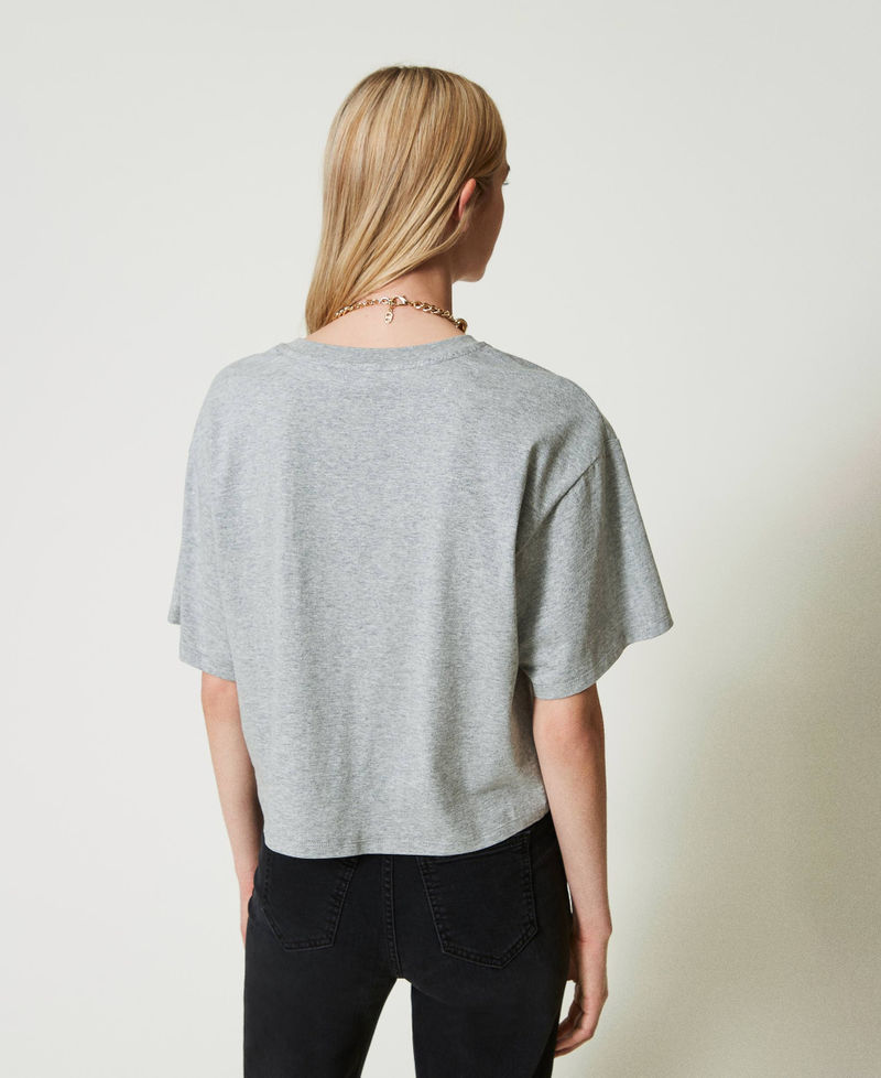 Scee by twin set T-shirt mélange con Oval T Sconto di tempo limitato