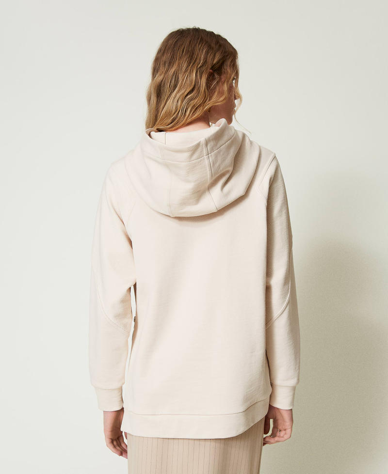 Scee by twin set Maxi felpa con logo Comprare a buon mercato