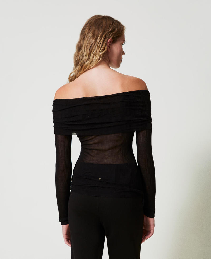 Scee by twin set Maglia off shoulder in viscosa Shopping online