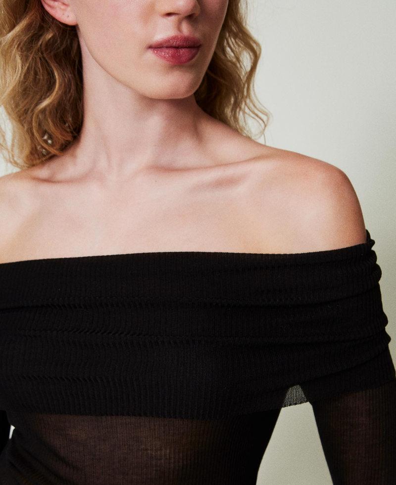 Scee by twin set Maglia off shoulder in viscosa Shopping online