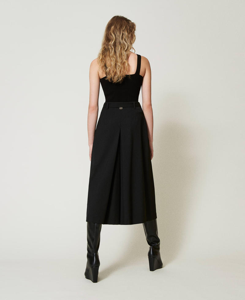 Scee by twin set Gonna pantalone in misto lana con cintura Vendite stagionali