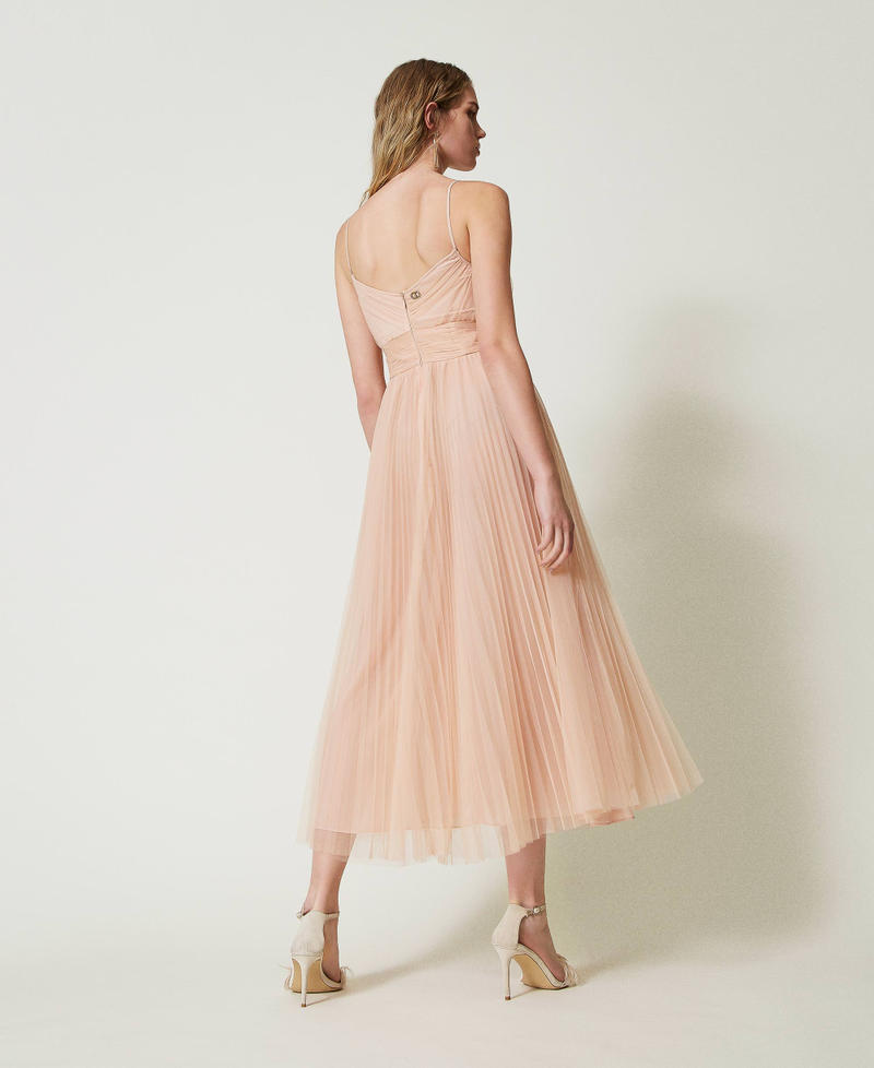 Scee by twin set Abito longuette in tulle plissé Cyber Monday
