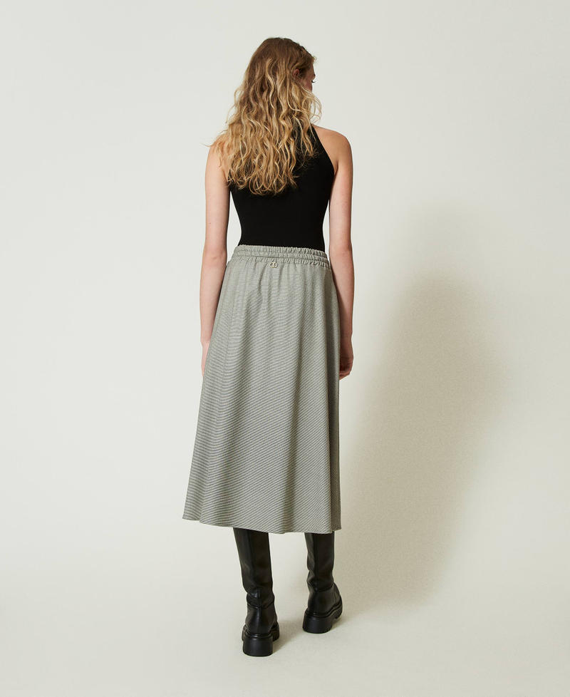 Scee by twin set Gonna longuette in pied de poule Offerta San Valentino