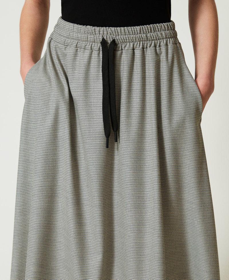 Scee by twin set Gonna longuette in pied de poule Offerta San Valentino