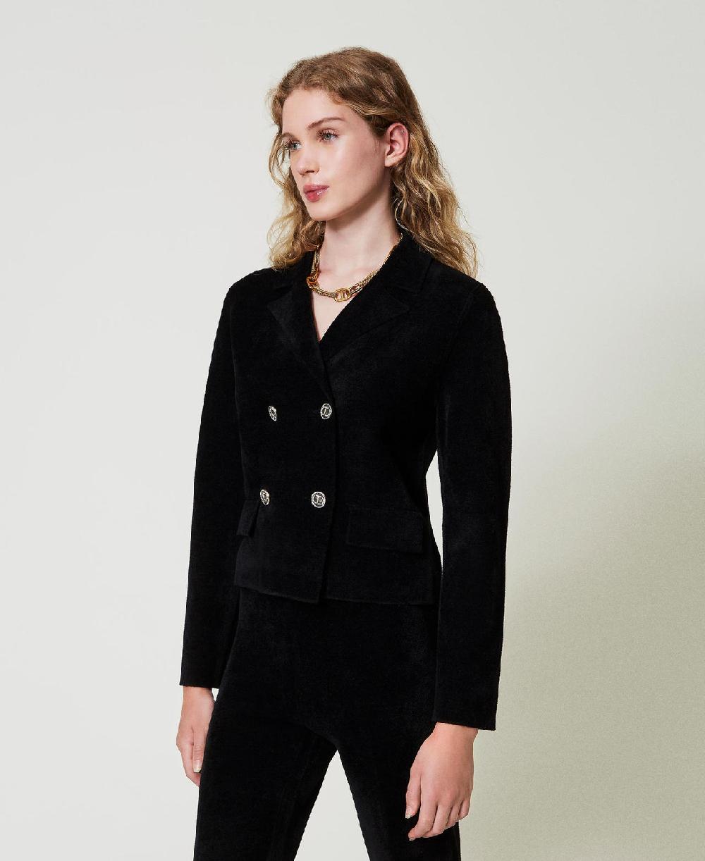 Scee by twin set Giacca in maglia con bottoni Oval T Vendita calda
